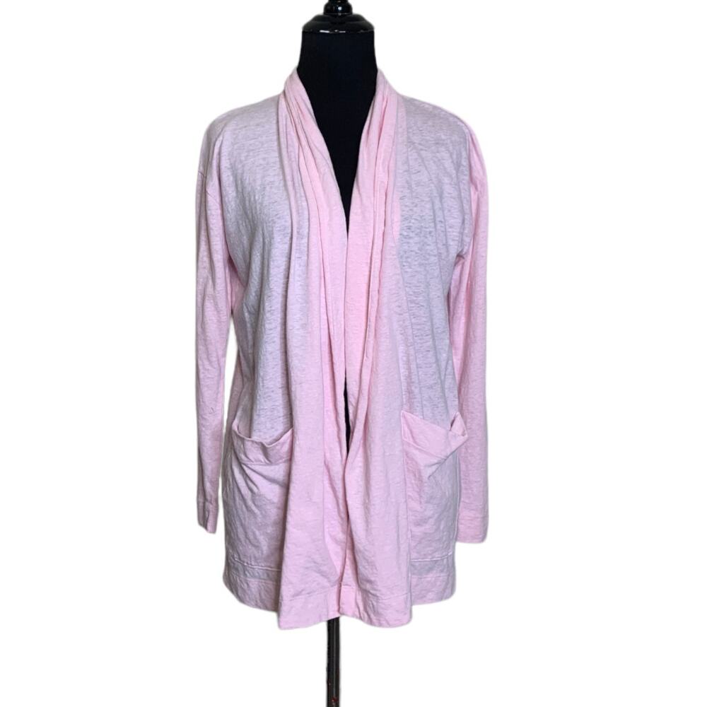 J. Crew pink cotton long sleeves open cardigan size XXS